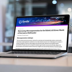 Cover of the Omdia Technical First Look: Reinventing Microsegmentation for the Hybrid, AI-Driven World